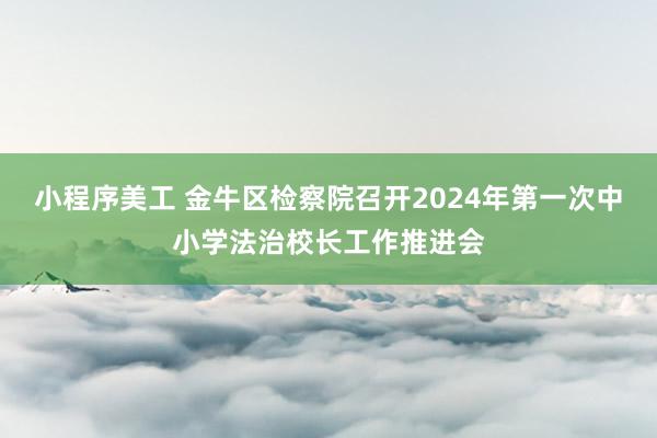 小程序美工 金牛区检察院召开2024年第一次中小学法治校长工作推进会