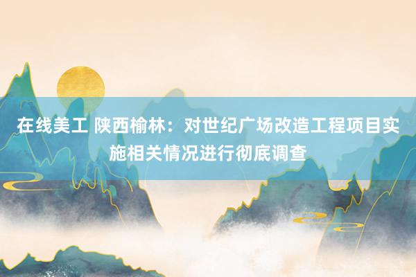 在线美工 陕西榆林：对世纪广场改造工程项目实施相关情况进行彻底调查